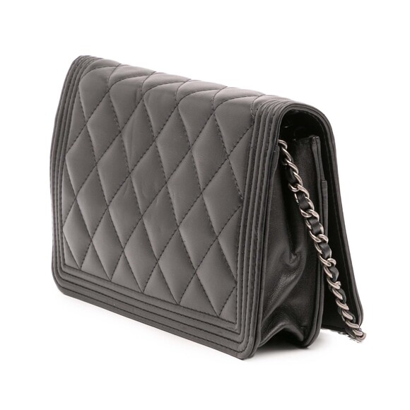 Chanel Boy Wallet On Chain Quilted #222009C27B - Picture 2 of 9
